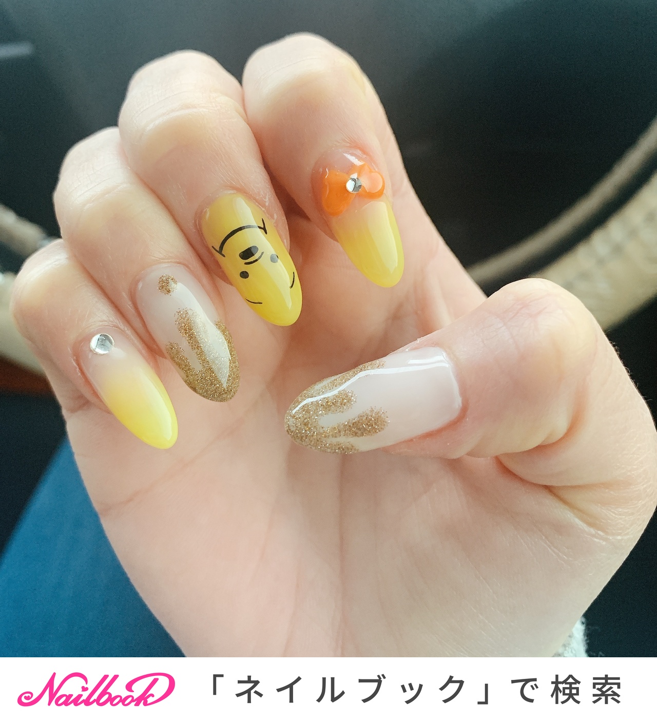 プーさんネイルのネイルデザイン ネイルブック