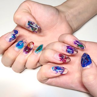 22年 新着順 透明骨格標本ネイルのネイルデザイン ネイルブック