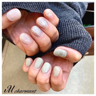 乳白色ネイルのネイルデザイン ネイルブック