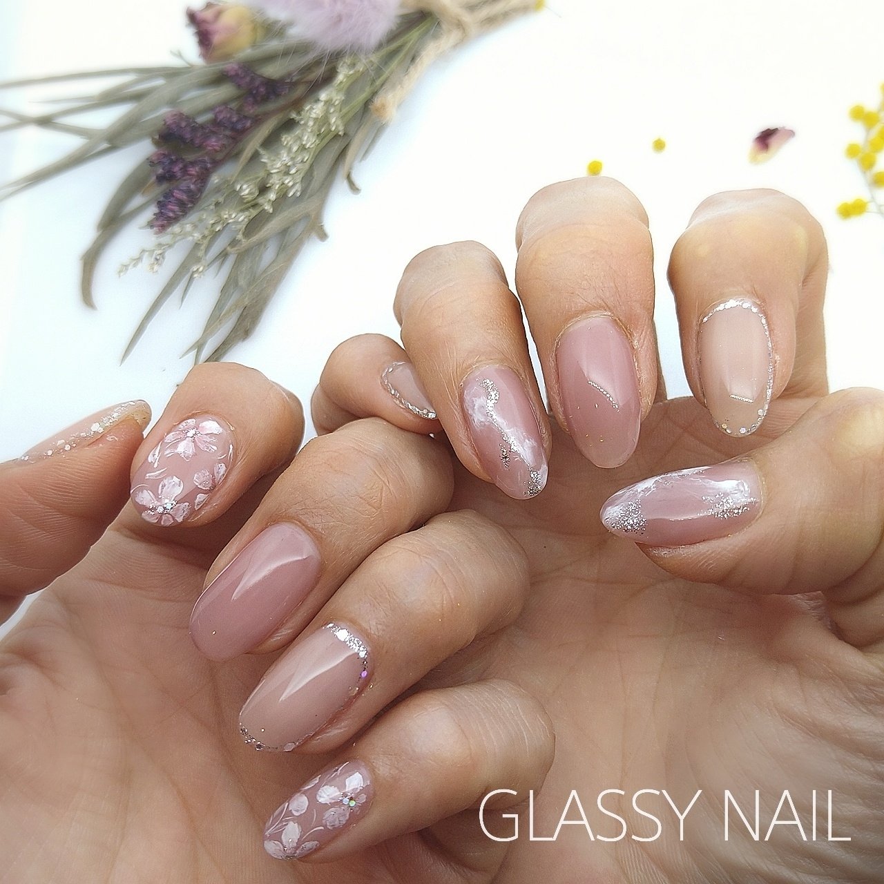春 オールシーズン 卒業式 オフィス Glassy Nailのネイルデザイン No ネイルブック