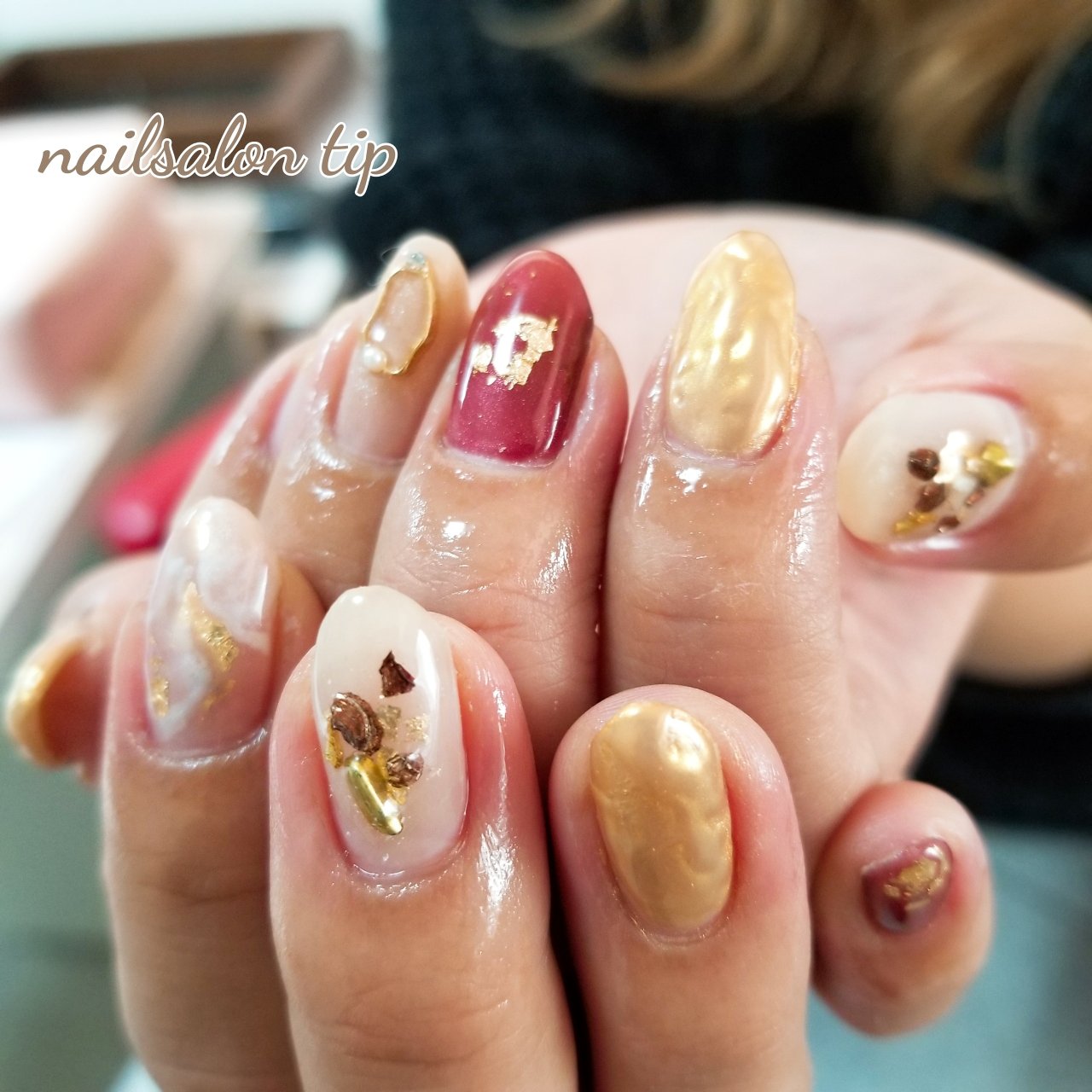 オールシーズン ハンド ニュアンス ミディアム ホワイト Nailsalontipのネイルデザイン No ネイルブック