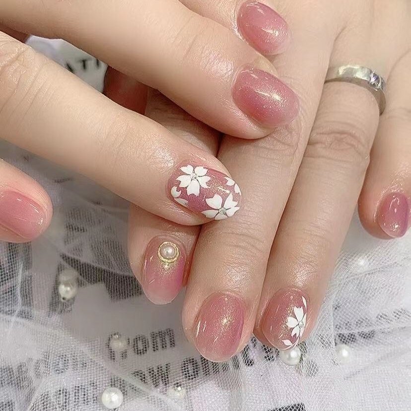 ハンド ジェル お客様 桜ネイルサロン りさんのネイルデザイン No ネイルブック