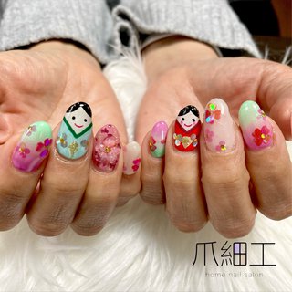 ひなまつりネイルのネイルデザイン ネイルブック