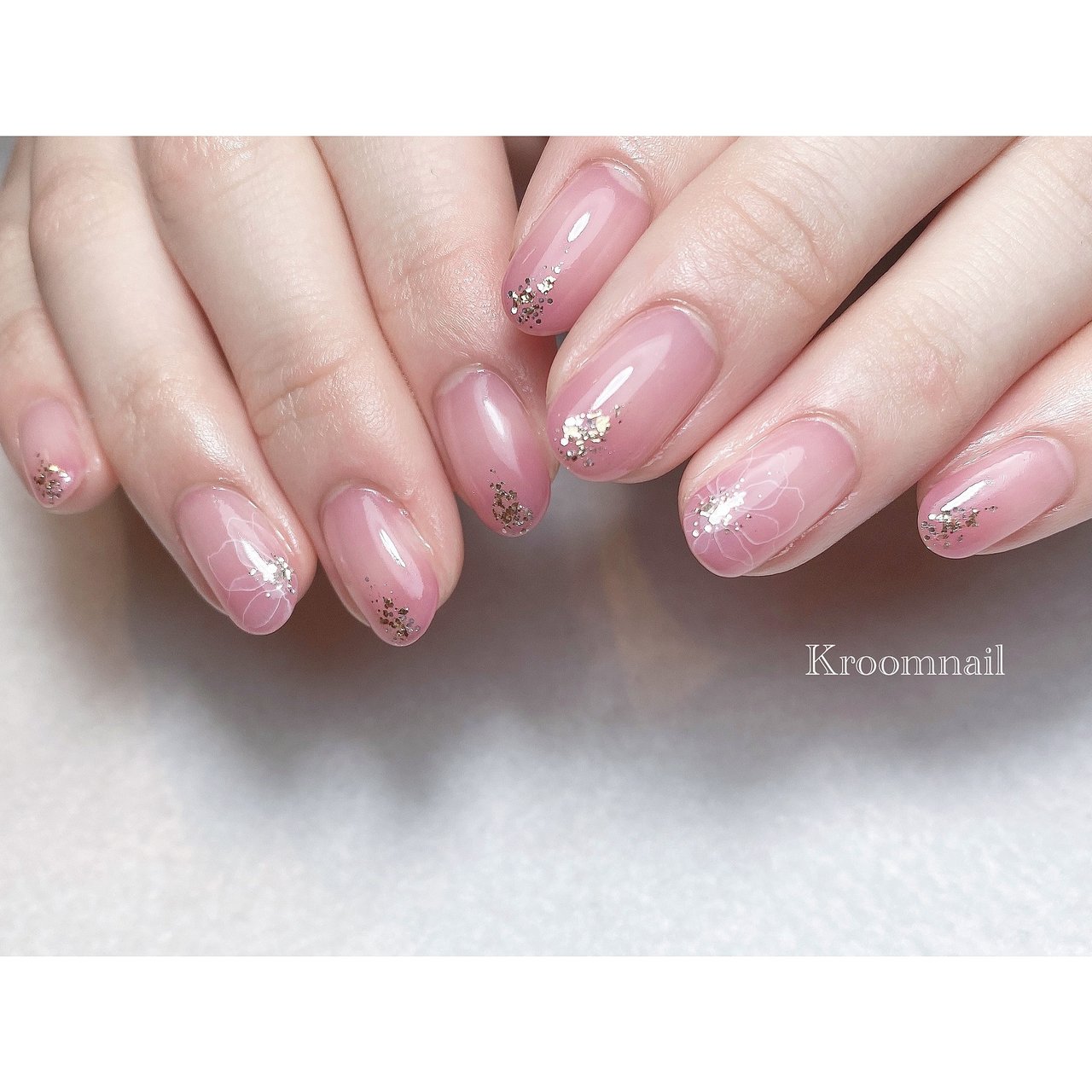 春 オールシーズン オフィス ブライダル ハンド Kroom Nailのネイルデザイン No ネイルブック