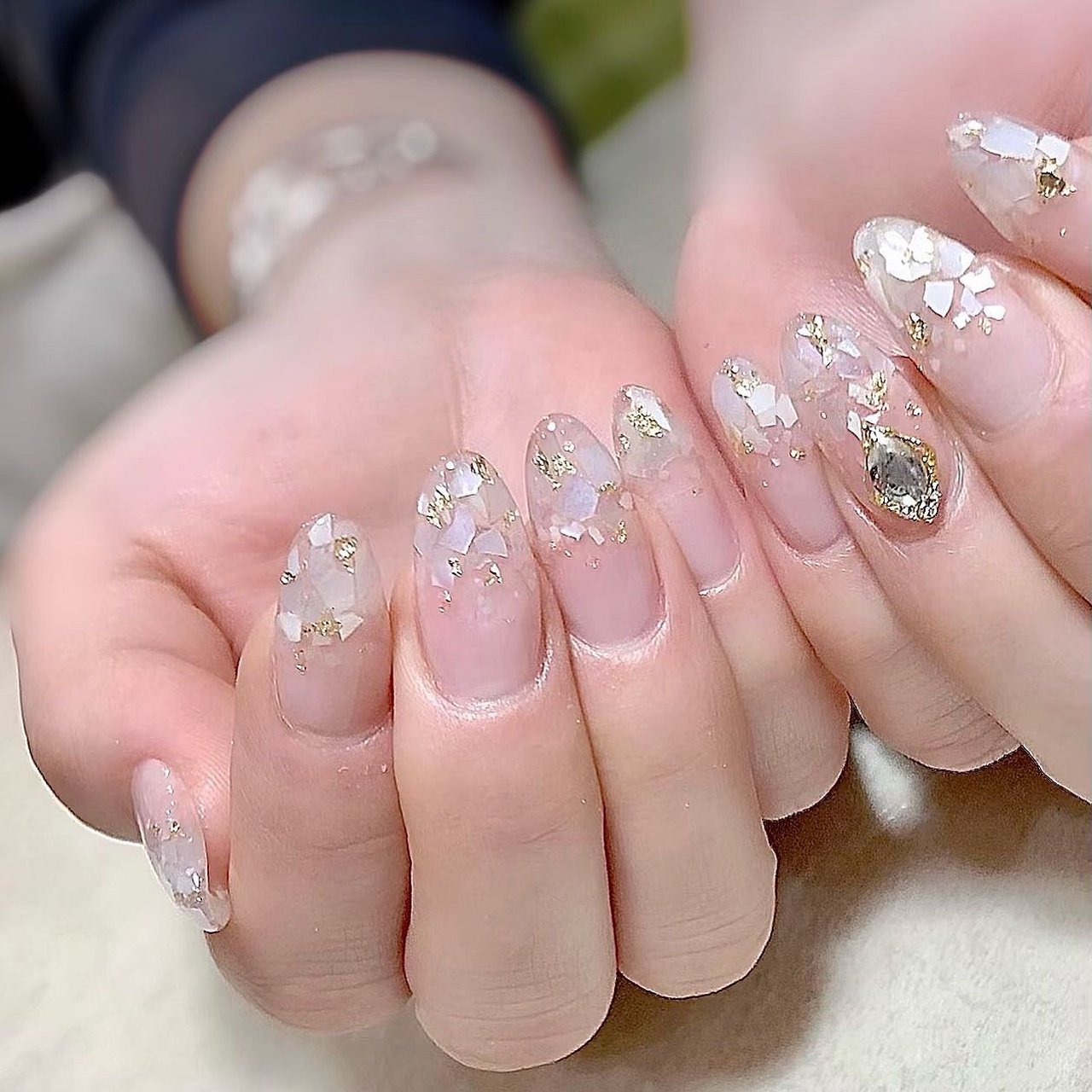 オールシーズン ハンド シェル ミディアム ホワイト Nailprimeのネイルデザイン No ネイルブック