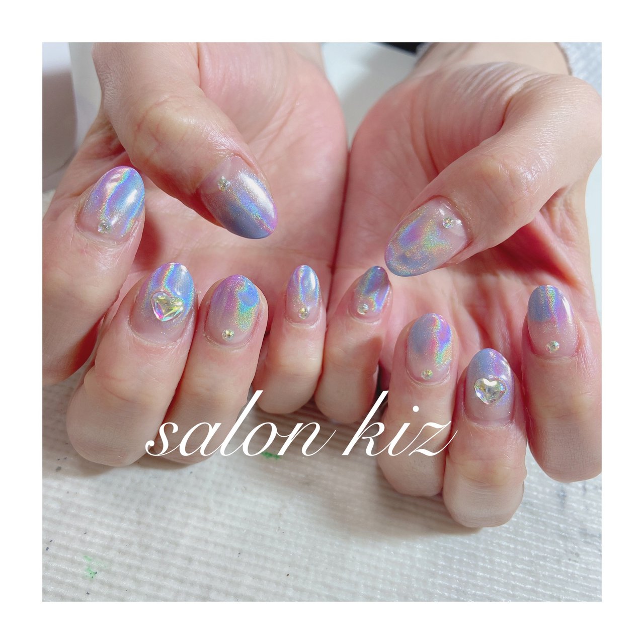 夏 ハンド グラデーション ユニコーン ミディアム Salon Kiz のネイルデザイン No ネイルブック