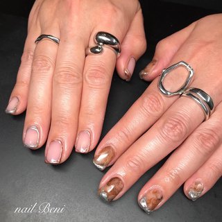 ♡シアーニュアンスネイル♡ #ネイル #ネイルデザイン 
#ニュアンスネイル 
#卒業式ママネイル 
#卒園式ママネイル 
#控えめニュアンスネイル 
#メタリックシルバー囲み 
#メタリックブロンズ囲み
#ミラーネイル 
#ぷっくりネイル 
#シアーくすみピンク 
#マーブルネイル 
#モヤモヤネイル 
#シアーホワイトネイル 
#モカネイル 
#チョコレートカラー 
#ブラックカラー 
#ミックスカラーネイル 
#ネイルベニ須恵 #卒業式 #入学式 #パーティー #女子会 #ハンド #水滴 #3D #ニュアンス #マーブル #ミラー #ミディアム #シルバー #メタリック #アースカラー #ジェルネイル #お客様 #Nail salon Beni♡ネイルサロン ベニ #ネイルブック
