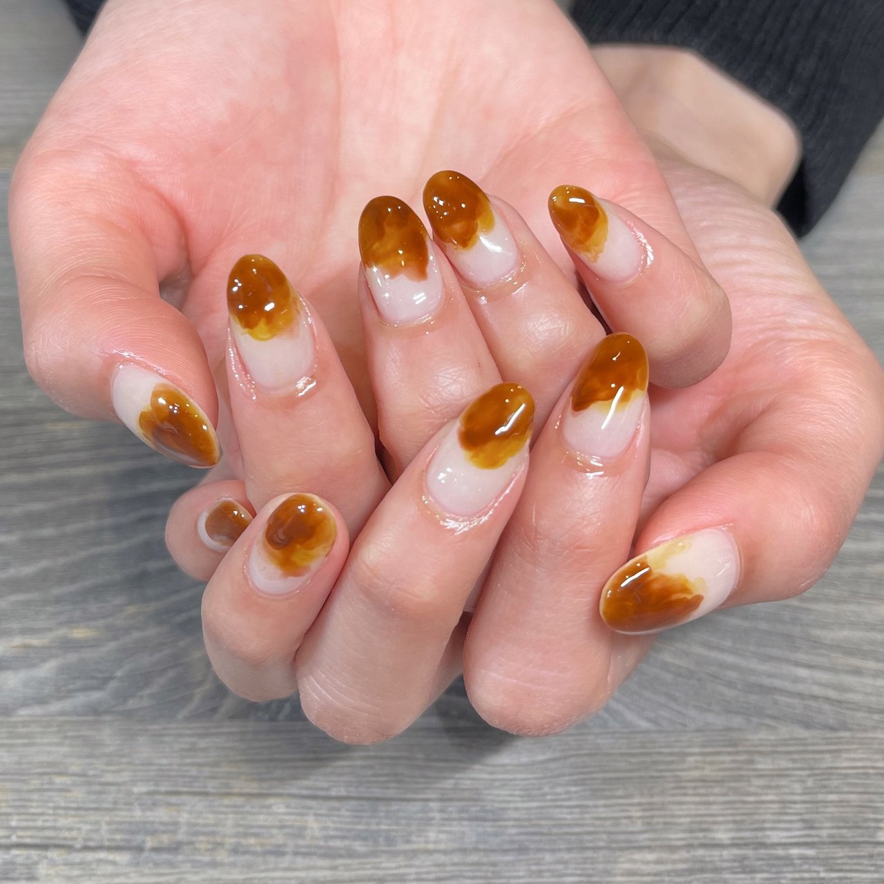 ハンド シンプル ワンカラー べっ甲 Drop Nailのネイルデザイン No ネイルブック