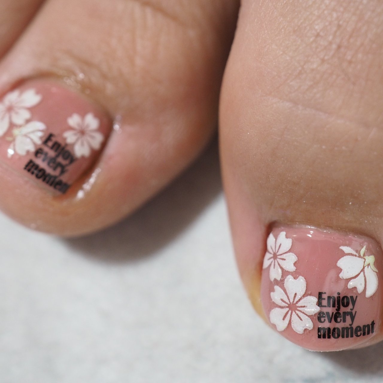 春 フット ワンカラー ピンク ジェルネイル そらみのネイルデザイン No ネイルブック