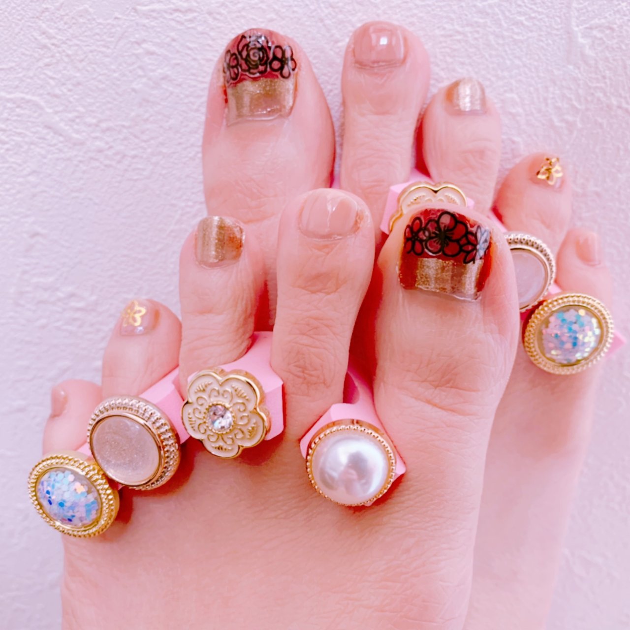 春 オールシーズン パーティー フット ラメ Cacamai Nailのネイルデザイン No ネイルブック
