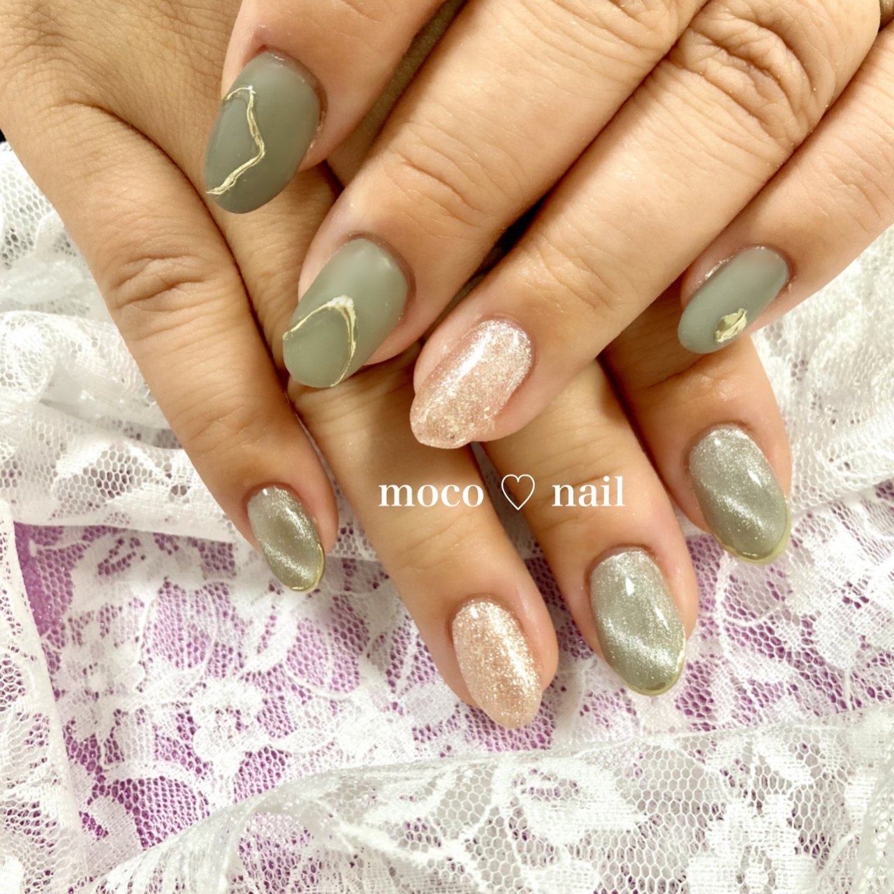 【現品】くすみピンクシルクマグネット シェル スレッド 埋め尽くし ミラー 現品】くすみピンクシルクマグネット シェル スレッド 埋め