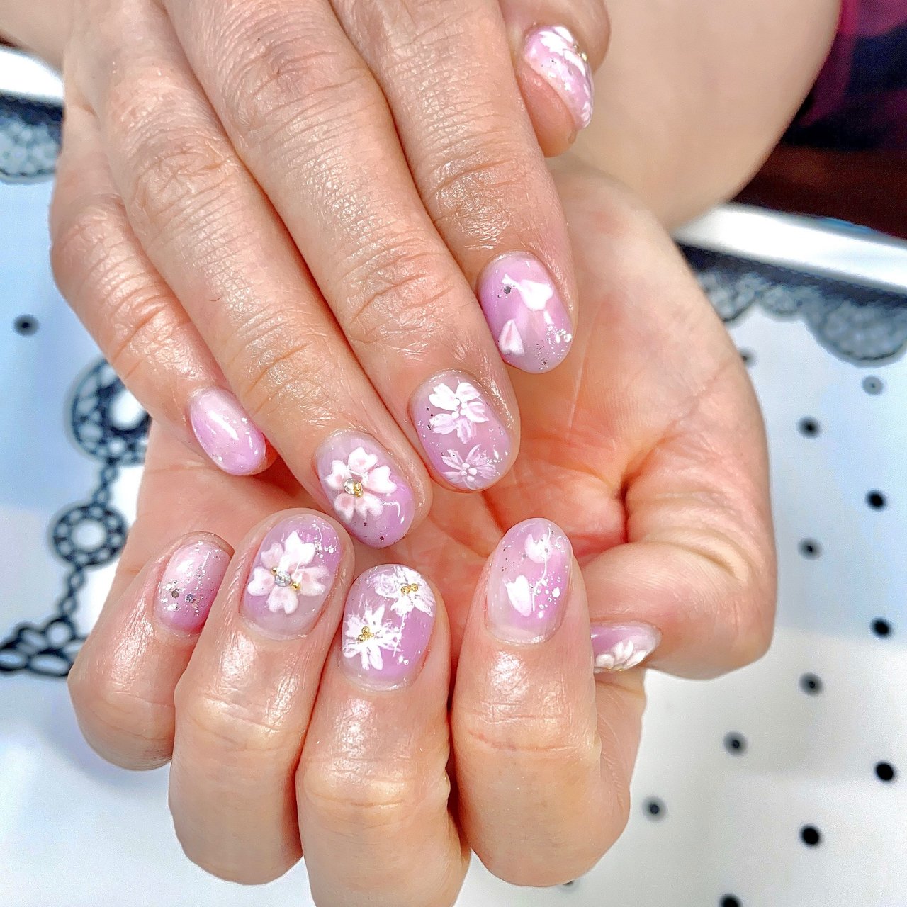 春 卒業式 入学式 ハンド フラワー Saori Sのネイルデザイン No ネイルブック