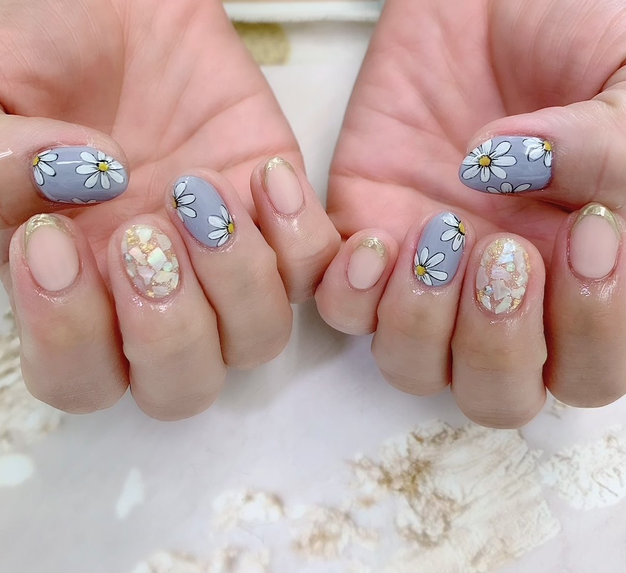 春 夏 オフィス 女子会 シンプル Nail Rosannaのネイルデザイン No ネイルブック