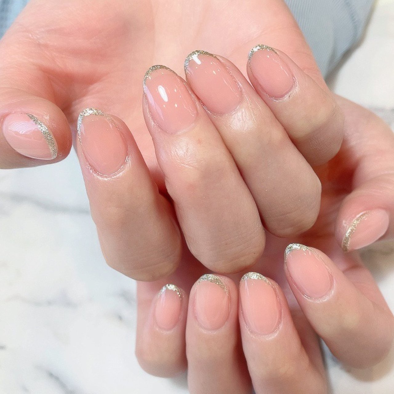 春 オールシーズン ハンド フレンチ オレンジ Nailsalon Heavensのネイルデザイン No ネイルブック
