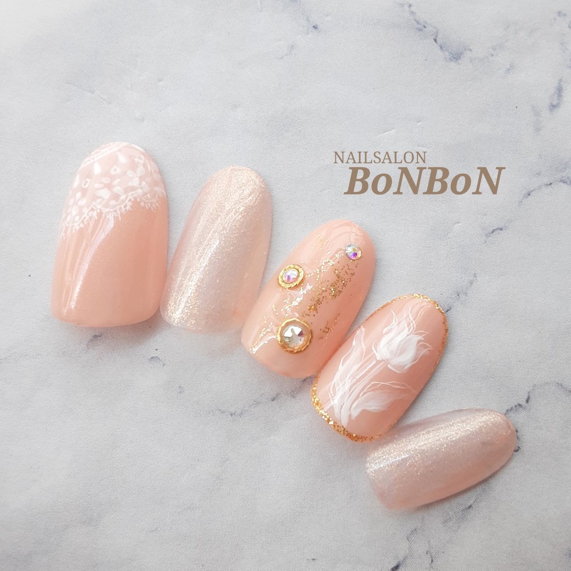 春 入学式 ブライダル デート ハンド Nailsalon Bonbonのネイルデザイン No ネイルブック