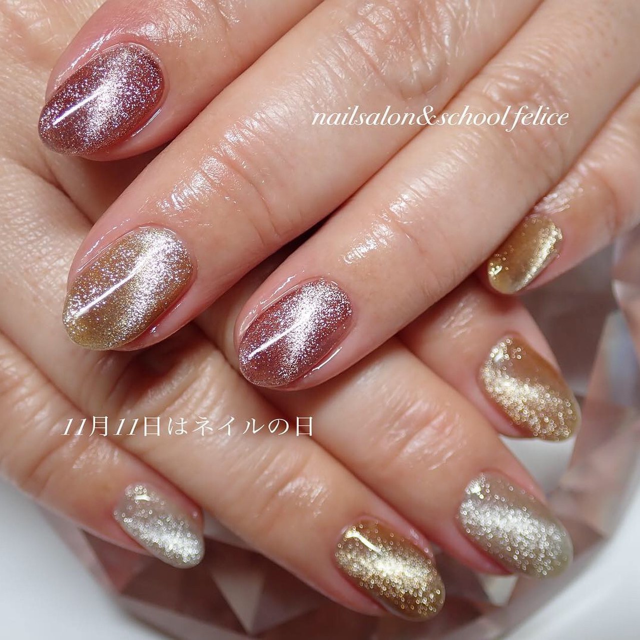 オールシーズン オフィス パーティー 女子会 ハンド Felicefeliceのネイルデザイン No ネイルブック