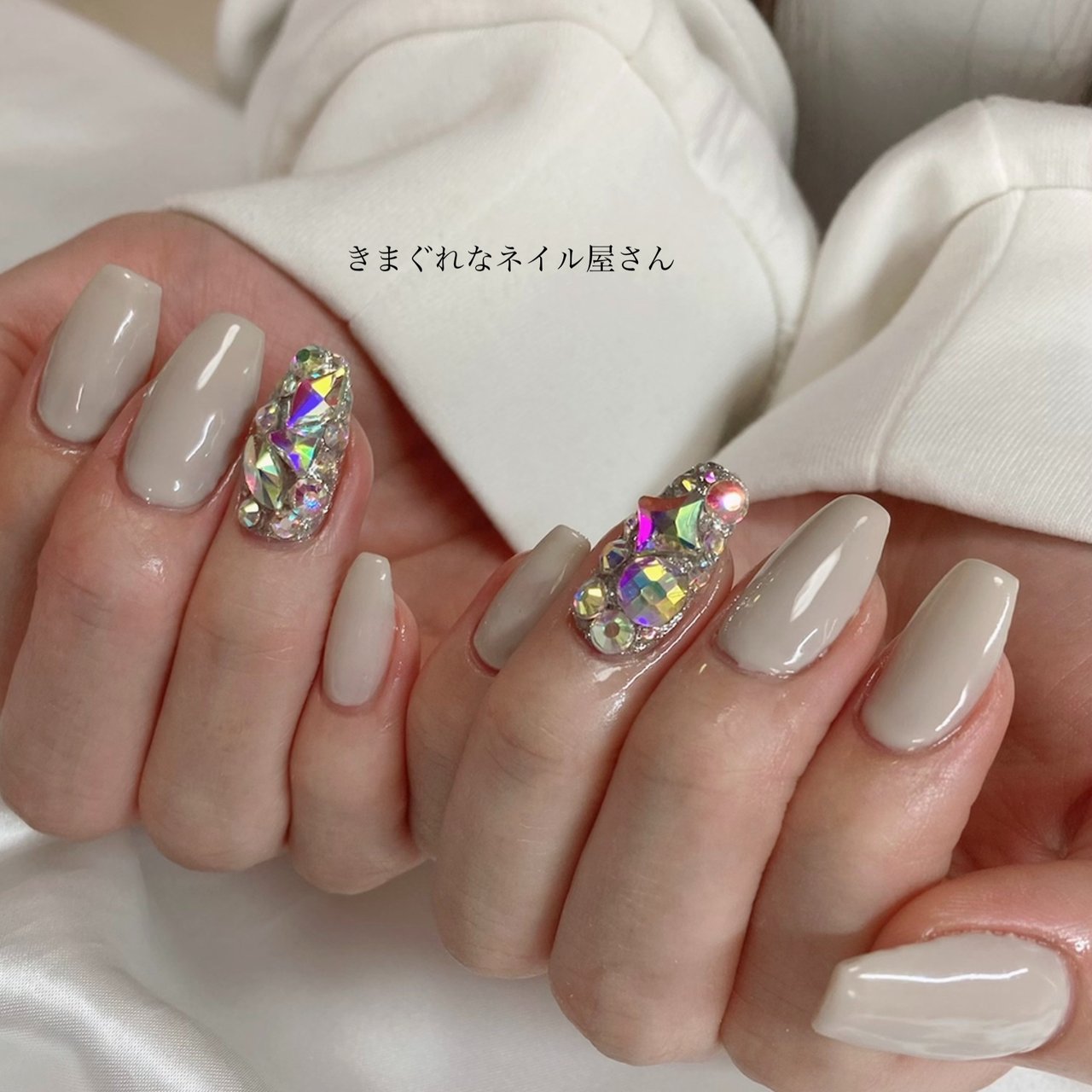 春 卒業式 入学式 ハンド ベージュ きまぐれなネイル屋さんのネイルデザイン No ネイルブック