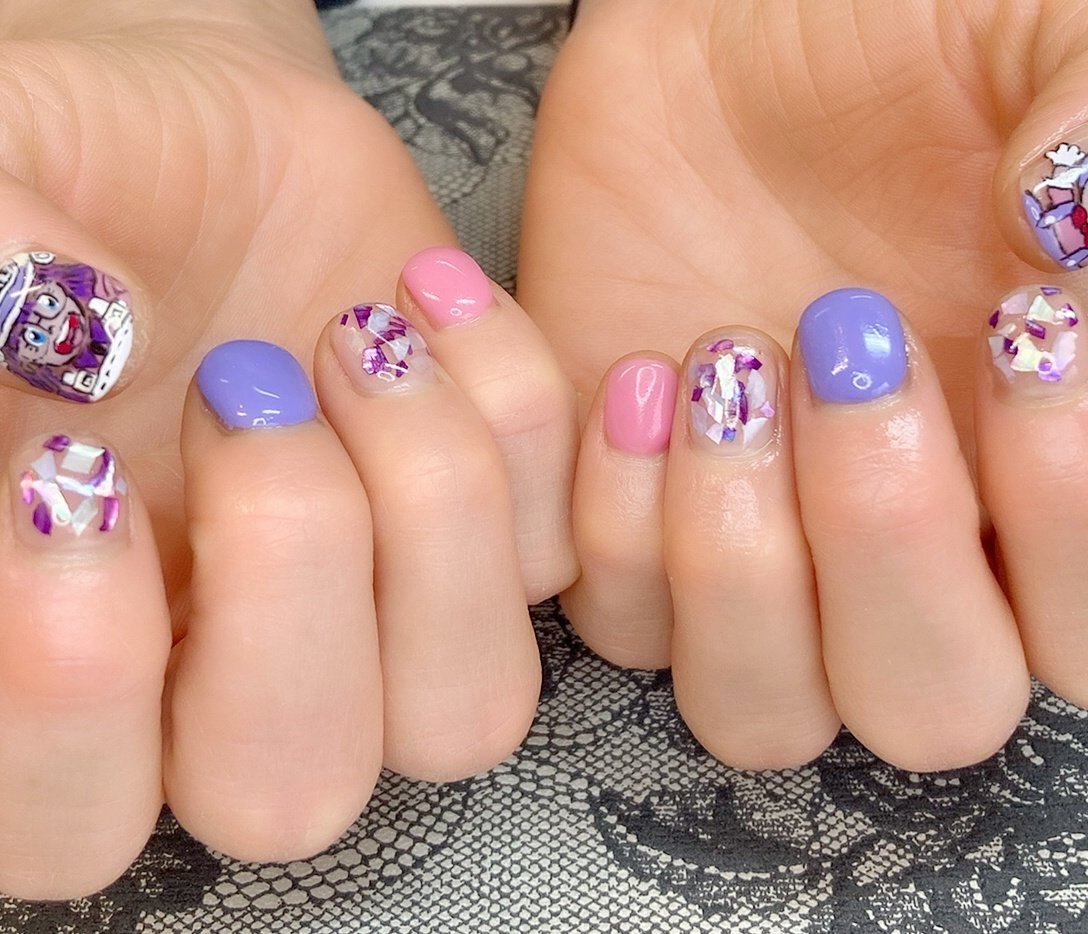 春 夏 ワンカラー シェル キャラクター Private Nail Salon Mikikoのネイルデザイン No ネイルブック