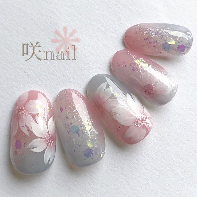 見つめているだけで幸せ 桜ネイルで春爛漫 21