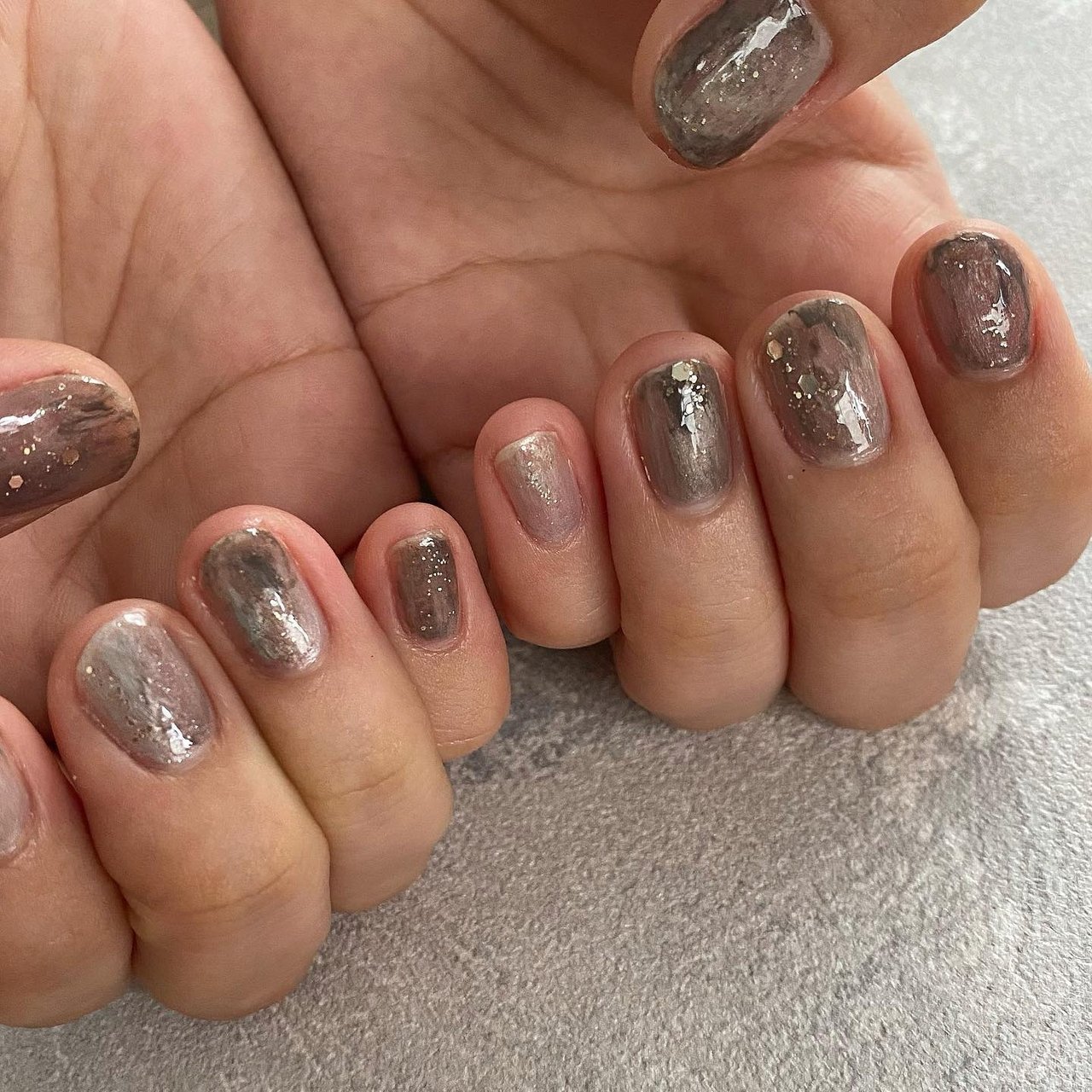 オールシーズン ブライダル パーティー ハンド ラメ 藤田ゆりのネイルデザイン No ネイルブック