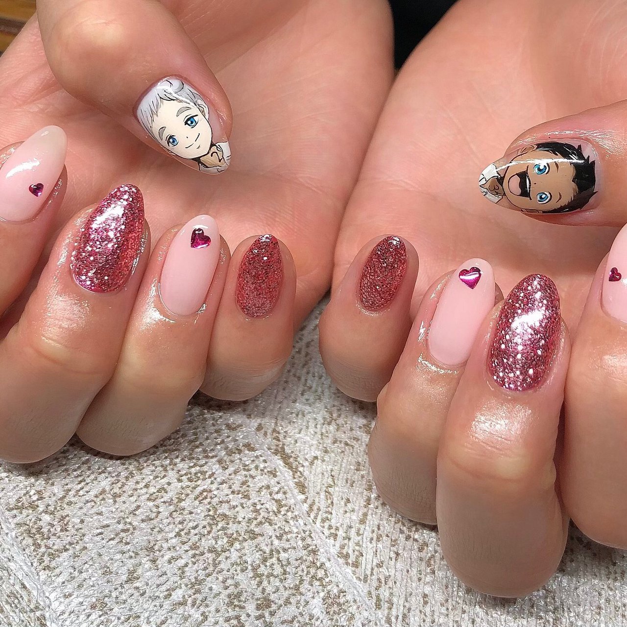 オールシーズン ハンド 痛ネイル キャラクター ロング 美月のネイルデザイン No ネイルブック