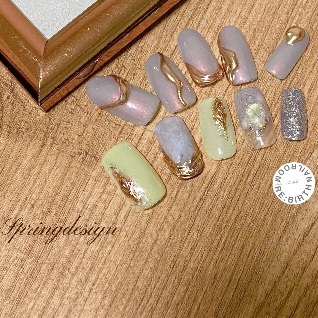 春 オールシーズン ハンド ネイルチップ Nailroom Re Birthのネイルデザイン No ネイルブック