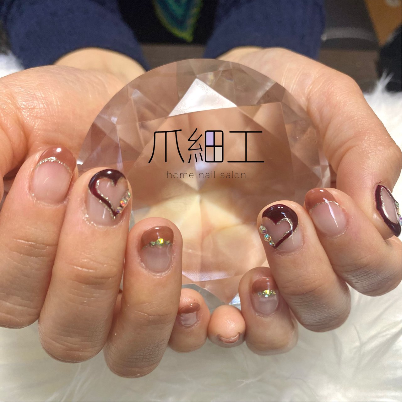 オールシーズン ハンド フレンチ 変形フレンチ ハート 爪細工のネイルデザイン No ネイルブック