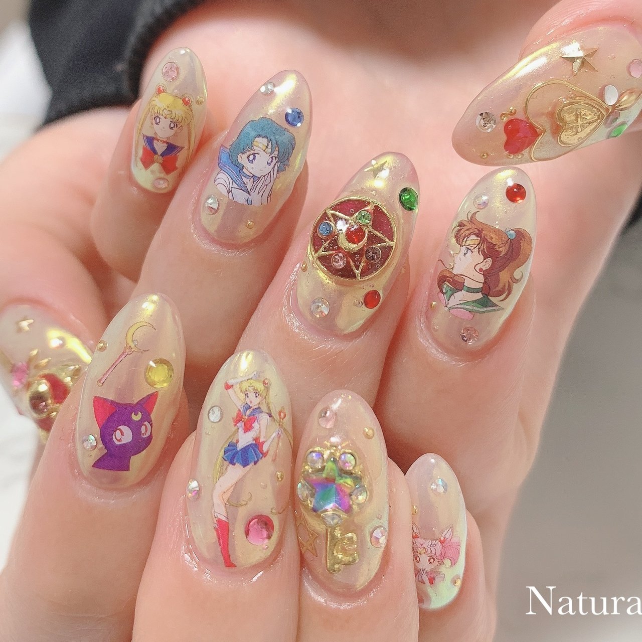 セーラームーン様 振袖オーダーギャルネイル セーラームーン様 振袖