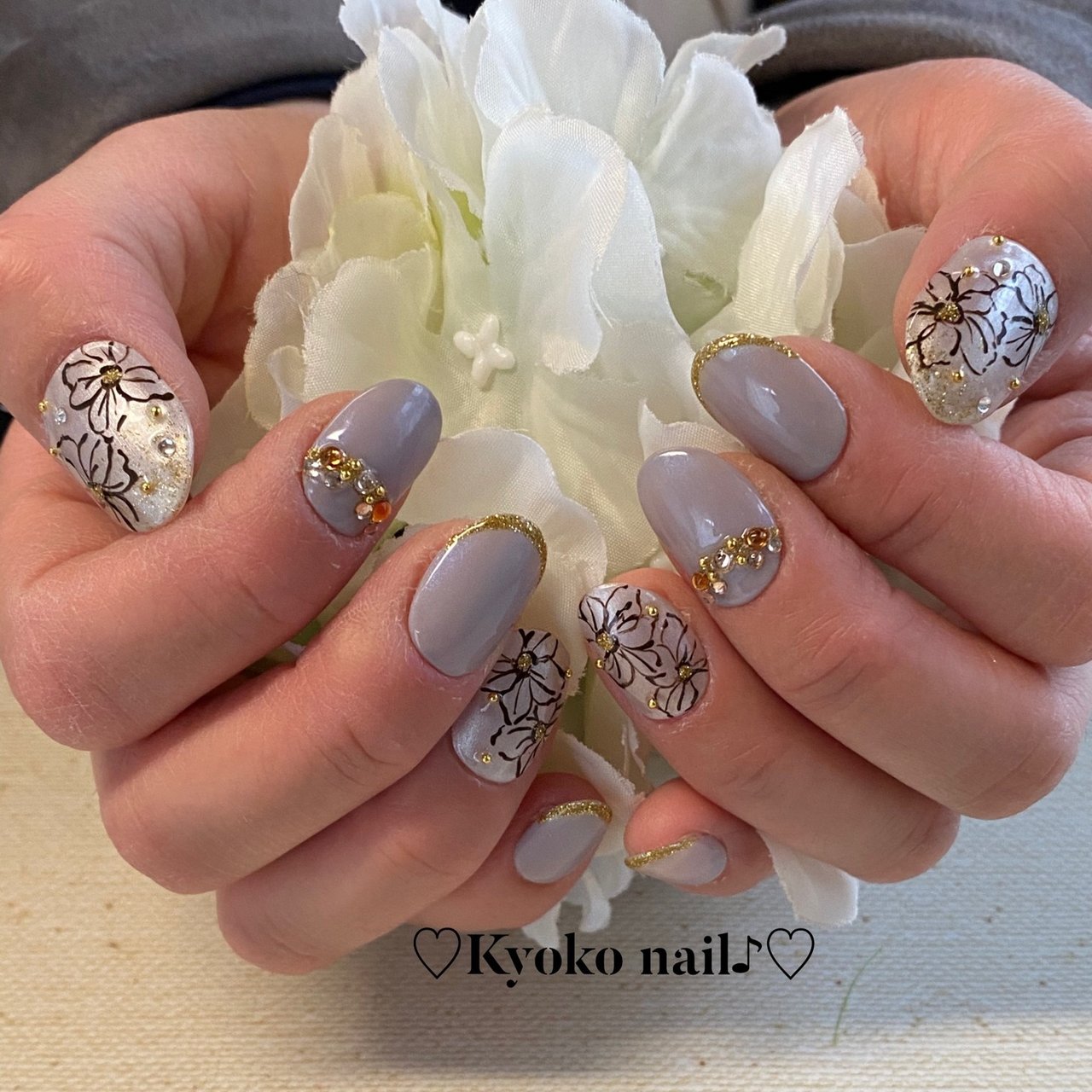 オールシーズン オフィス ハンド シンプル ワンカラー Kyoko Nailのネイルデザイン No ネイルブック