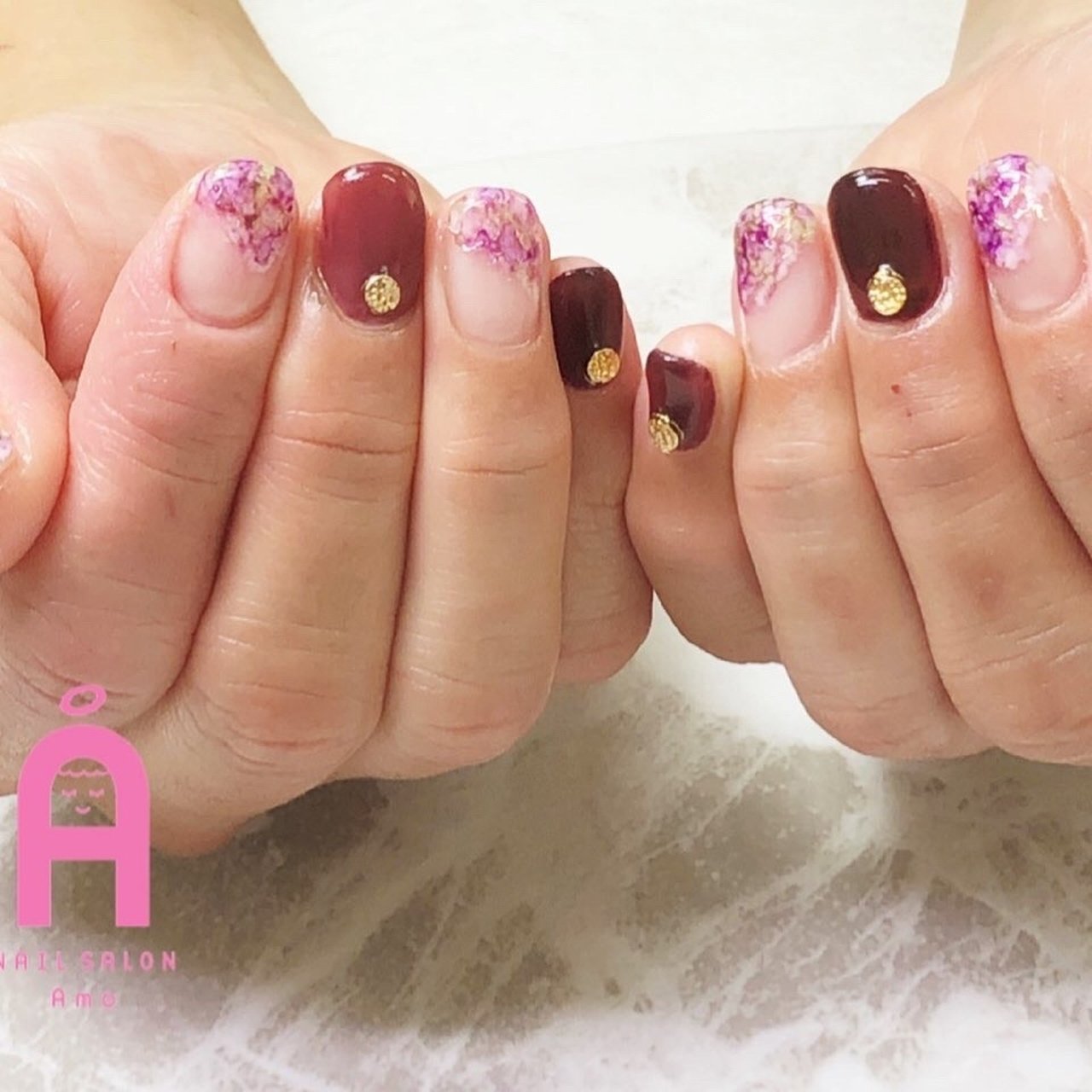 オールシーズン ハンド ミラー ショート グリーン Amoのネイルデザイン No ネイルブック