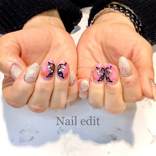 . お客さまネイル
.
持込デザイン
ハンド♡シアーピンクに 蝶々アートで 華やか春ネイル

.
.
Nail edit〜ネイルエディット
埼玉県 本庄市 ネイルサロン
ネイルブックよりネット予約可能です♪
. 　
#蝶々ネイル　 #ちょうちょネイル　　　　#春ネイル #春 #パーティー #女子会 #ハンド #ビジュー #タイダイ #ミディアム #ホワイト #ピンク #カラフル #ジェルネイル #お客様 #nailedit0919 #ネイルブック