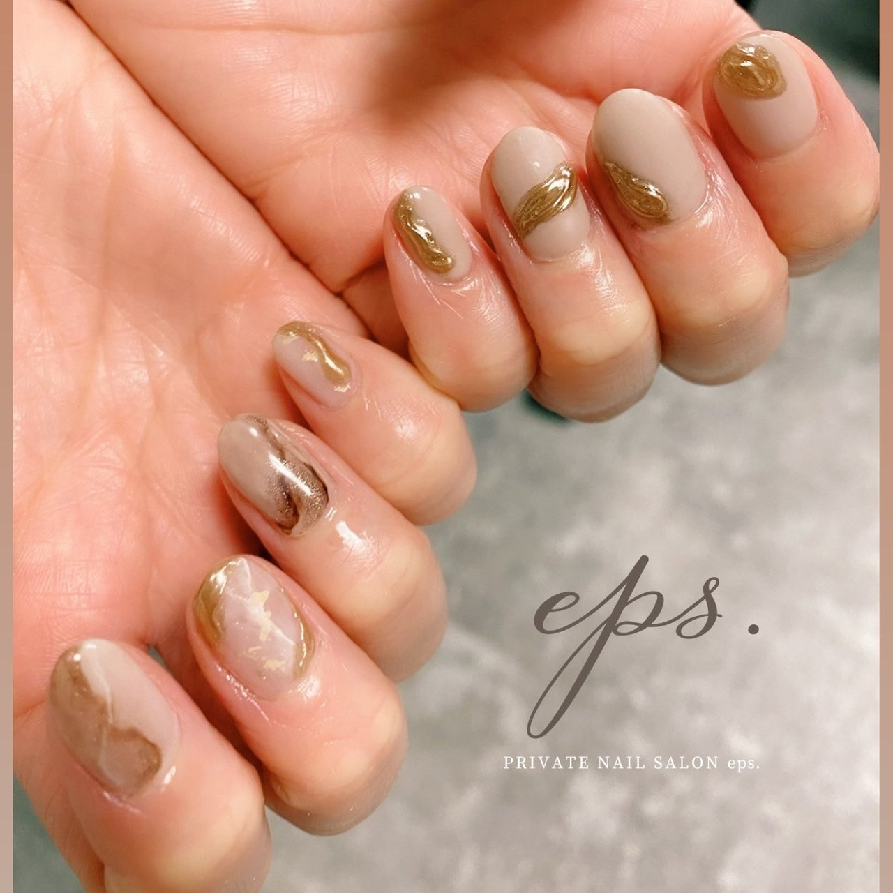 春 オールシーズン ハンド ベージュ グレージュ Eps Yuki のネイルデザイン No ネイルブック