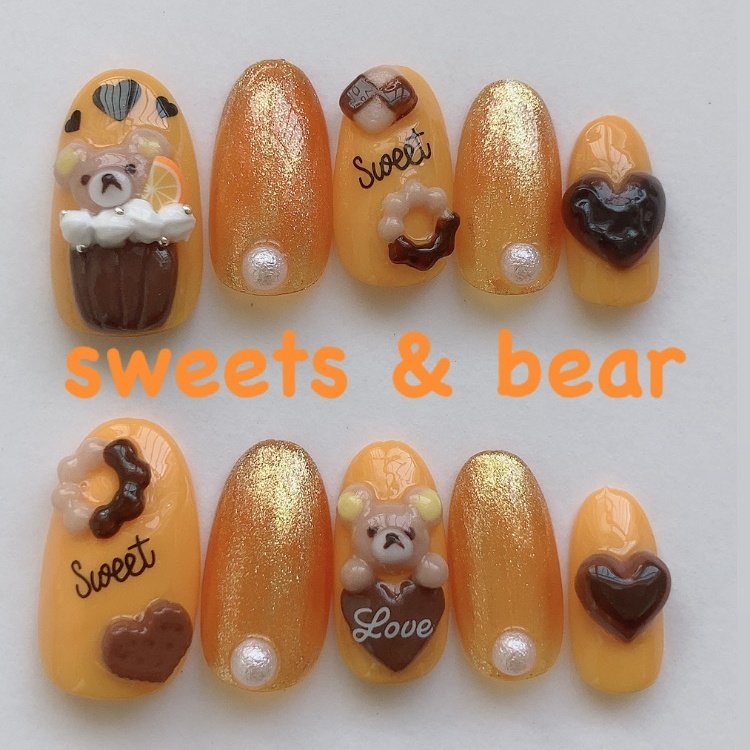 オールシーズン ハンド パール キャラクター デコ Nailtip Room Nonのネイルデザイン No ネイルブック