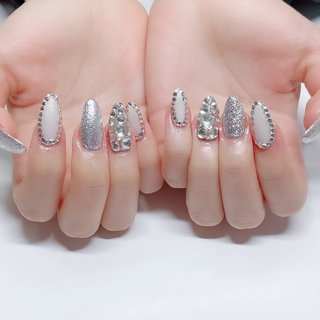 囲みストーンネイルのネイルデザイン ネイルブック