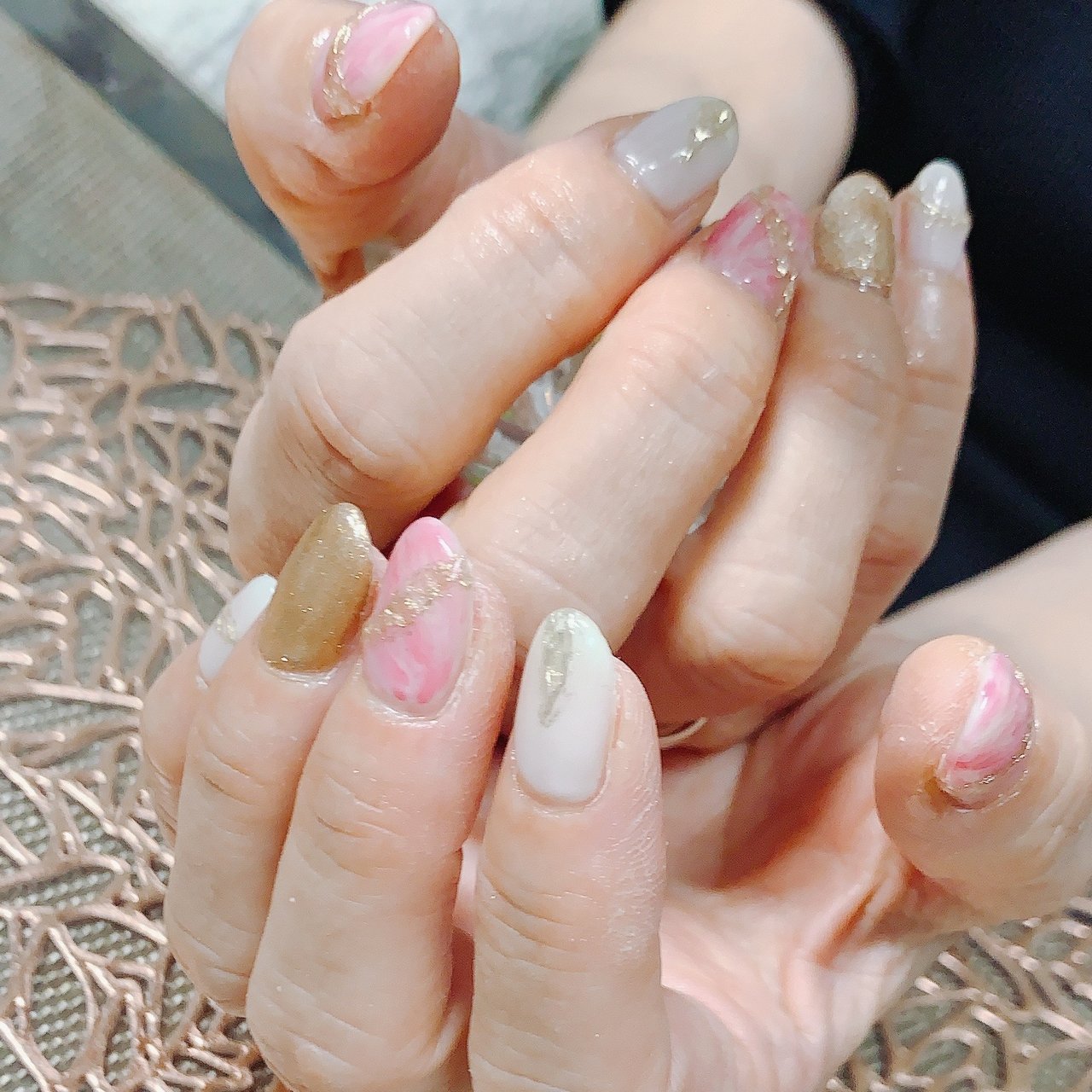 春 オフィス デート 女子会 ハンド Nail Salon Lotus ゆかのネイルデザイン No ネイルブック