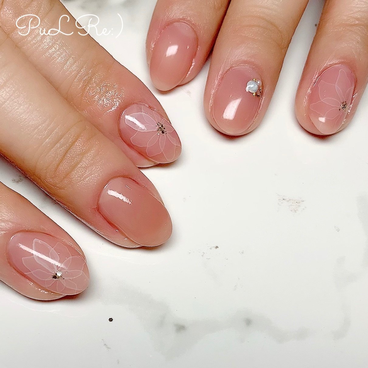 春 オールシーズン オフィス ブライダル ハンド Nail Salon Pulre のネイルデザイン No ネイルブック