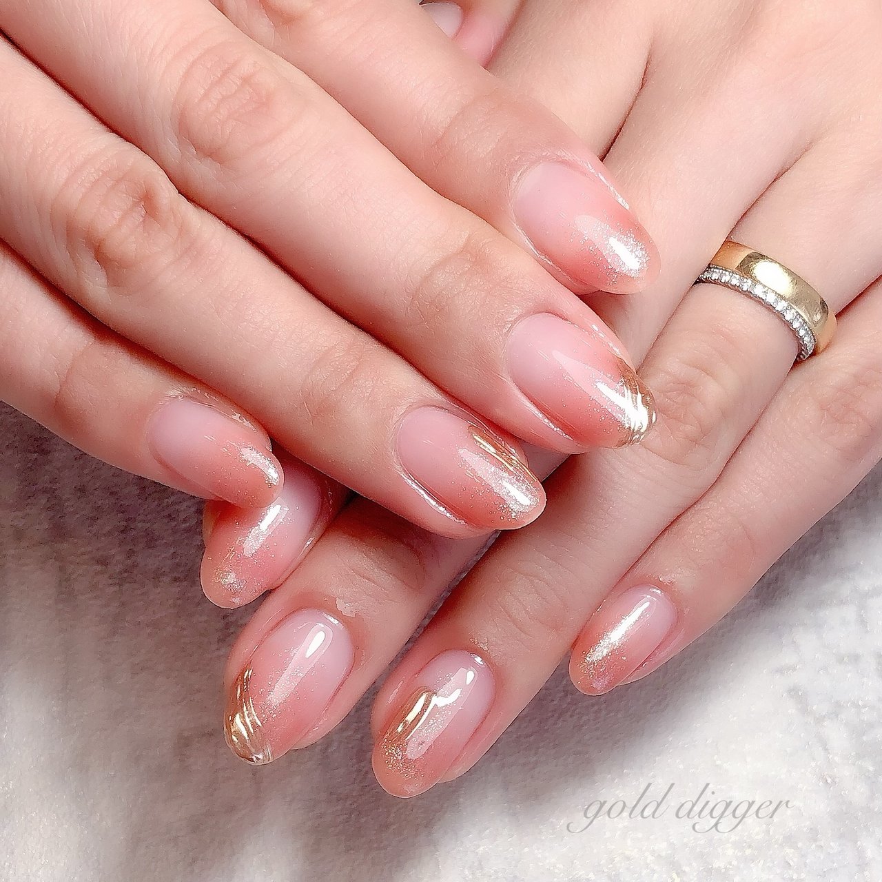 春 オールシーズン オフィス デート ハンド Nail Salon Golddiggerのネイルデザイン No ネイルブック