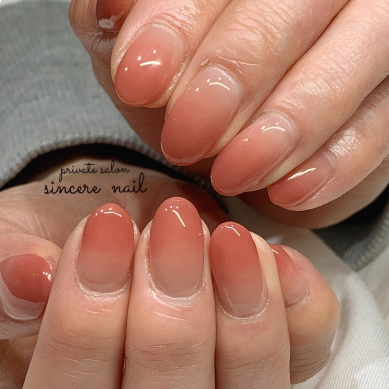 オフィス ハンド グラデーション ミディアム ピンク Sincere Nailのネイルデザイン No ネイルブック