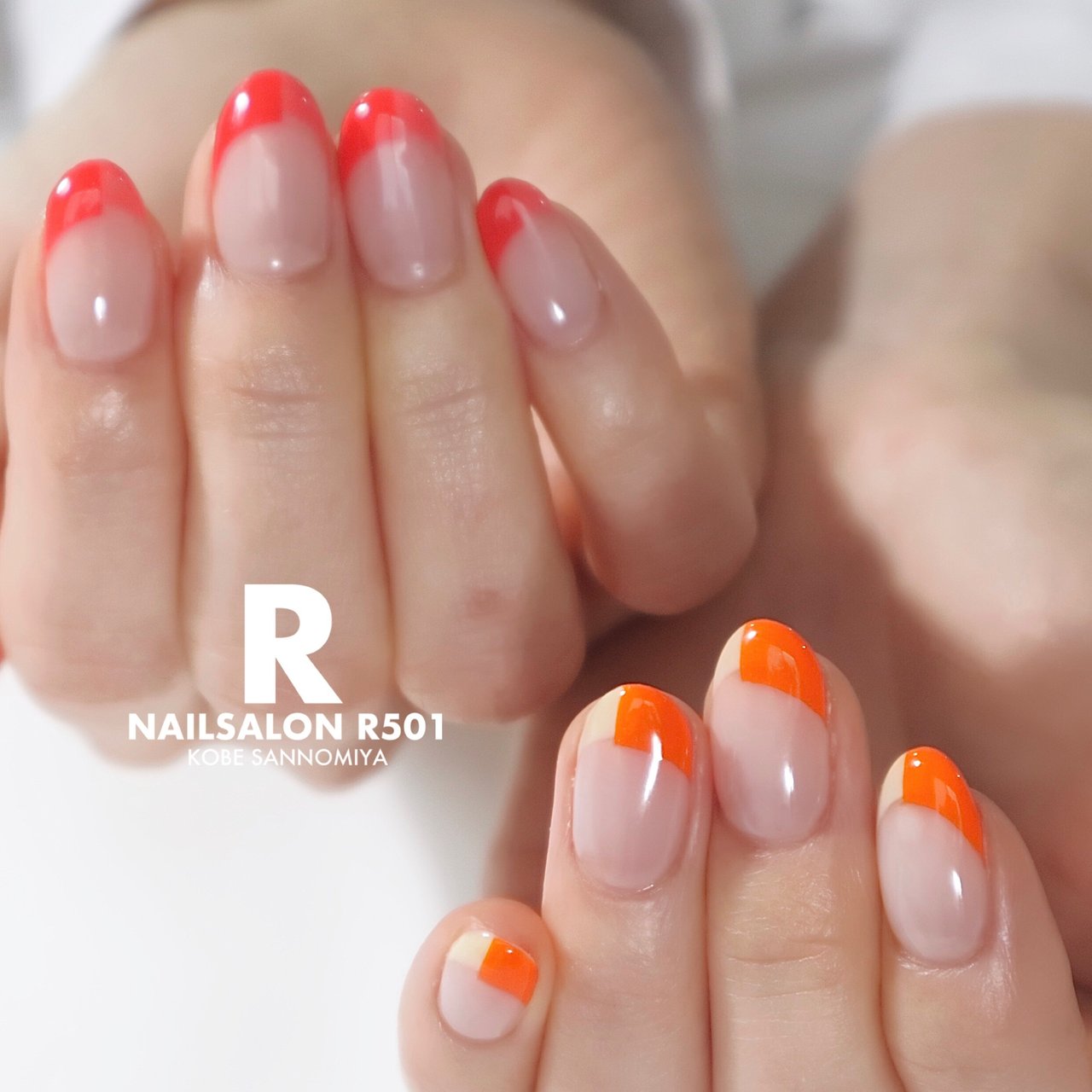 オールシーズン ハンド フレンチ ミディアム ピンク Reikoのネイルデザイン No ネイルブック