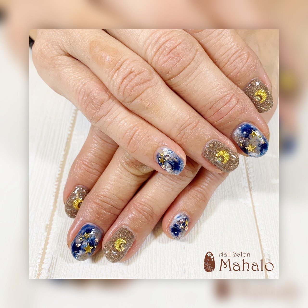 夏 冬 七夕 ラメ 星 Nail Salon Mahaloのネイルデザイン No ネイルブック