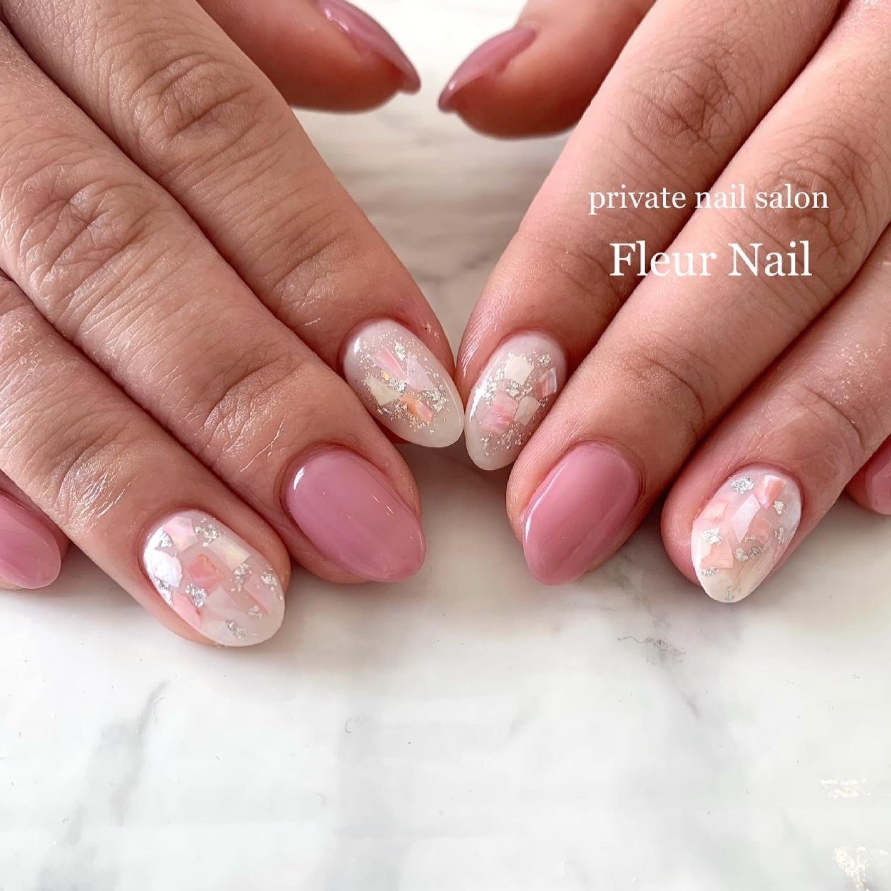 春 夏 オフィス ブライダル シンプル Fleur Nail フルールネイル のネイルデザイン No ネイルブック