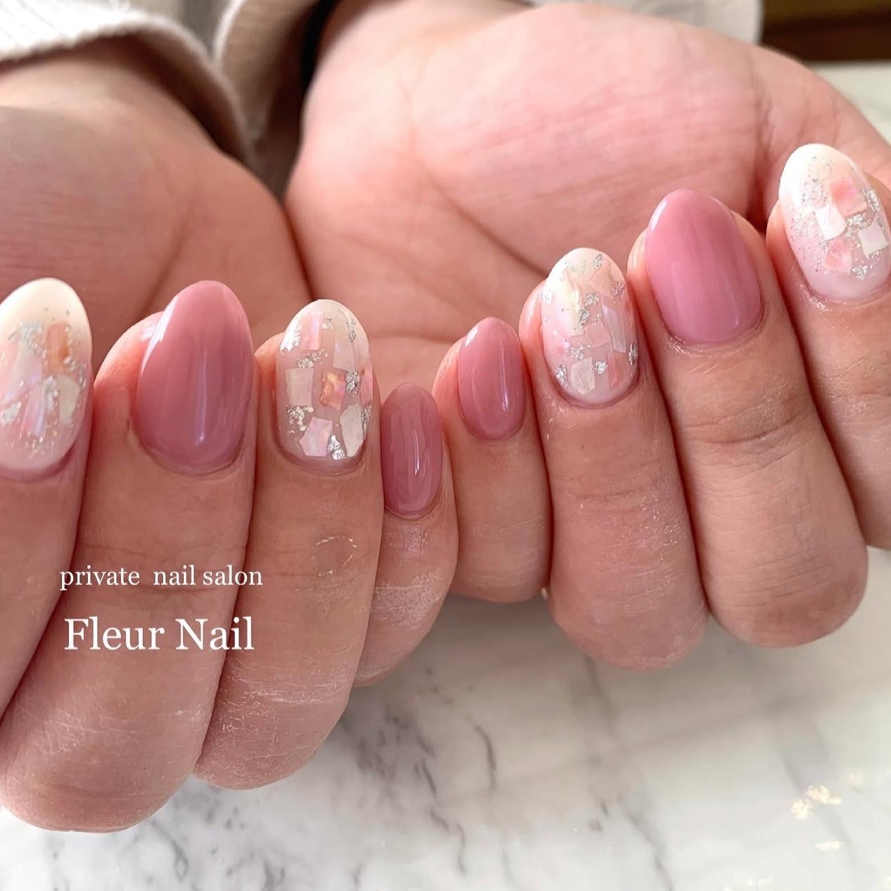 春 夏 オフィス ブライダル シンプル Fleur Nail フルールネイル のネイルデザイン No ネイルブック