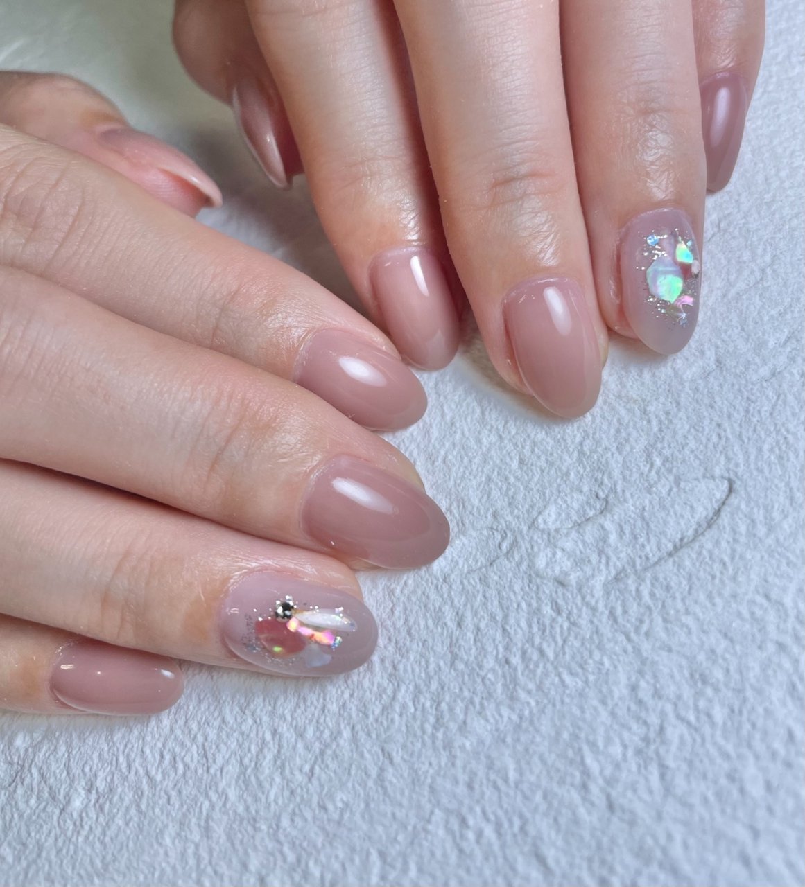 オールシーズン オフィス ハンド シンプル ラメ T Yukaのネイルデザイン No ネイルブック