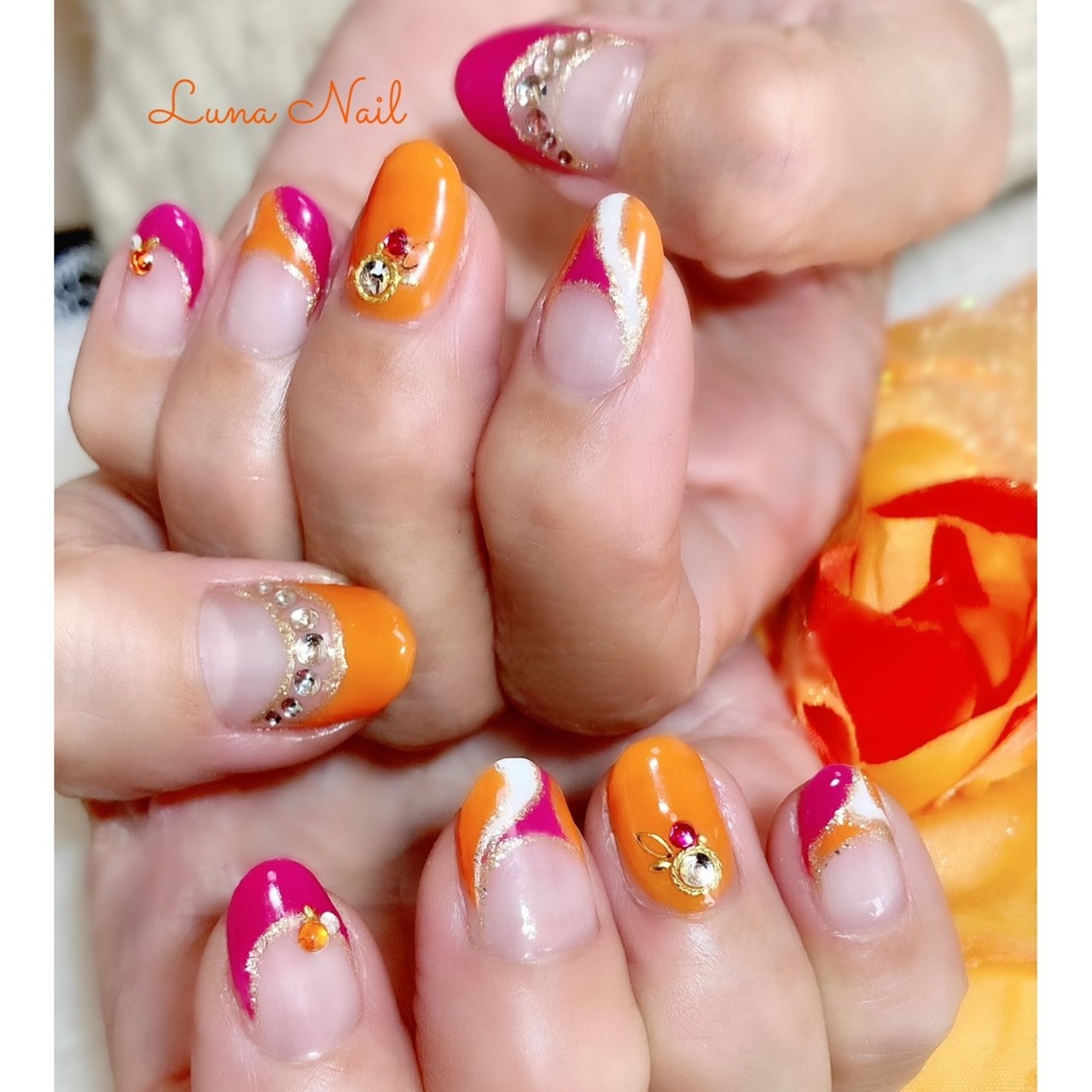 春 夏 パーティー 女子会 ハンド Lunanail18のネイルデザイン No ネイルブック