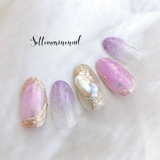 人気順｜パープル(紫)/#囲みミラーネイルのネイルデザイン｜ネイルブック 