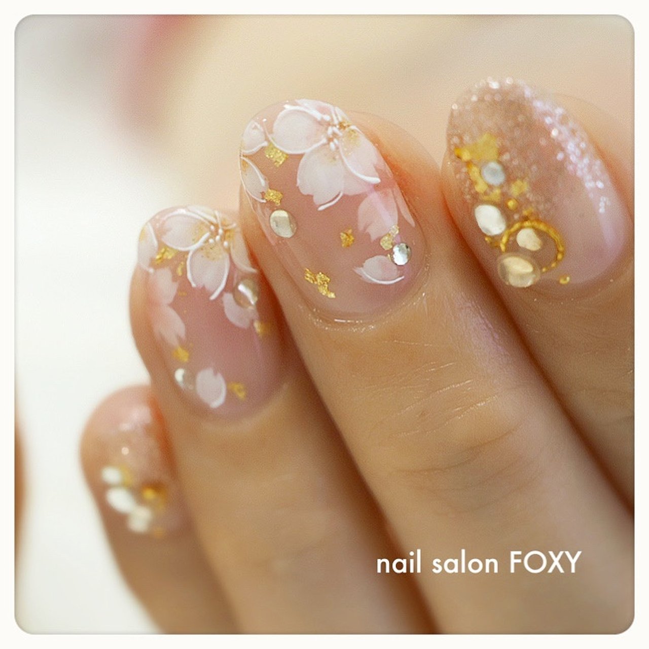 春 入学式 ハンド グラデーション フラワー Nail Salon Foxyのネイルデザイン No ネイルブック