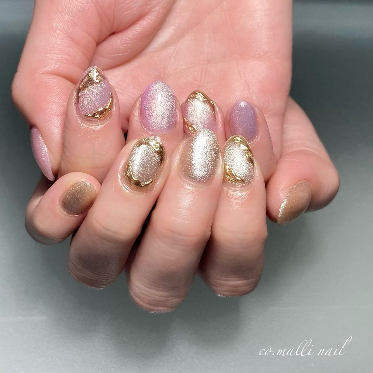 ハンド マグネット ミラー ジェル お客様 Co Malli Nailのネイルデザイン No ネイルブック