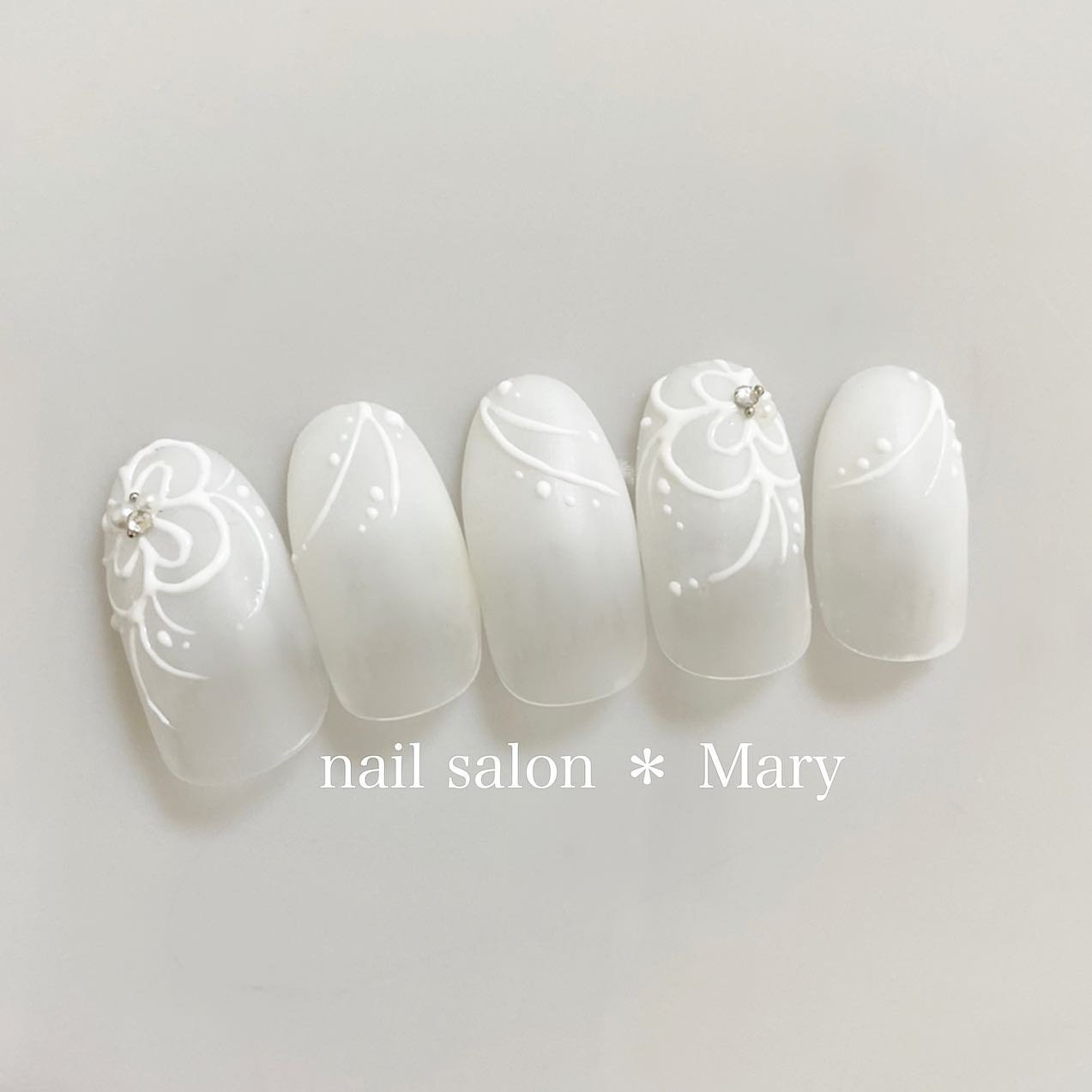 オールシーズン ブライダル パーティー ハンド グラデーション Maryのネイルデザイン No ネイルブック