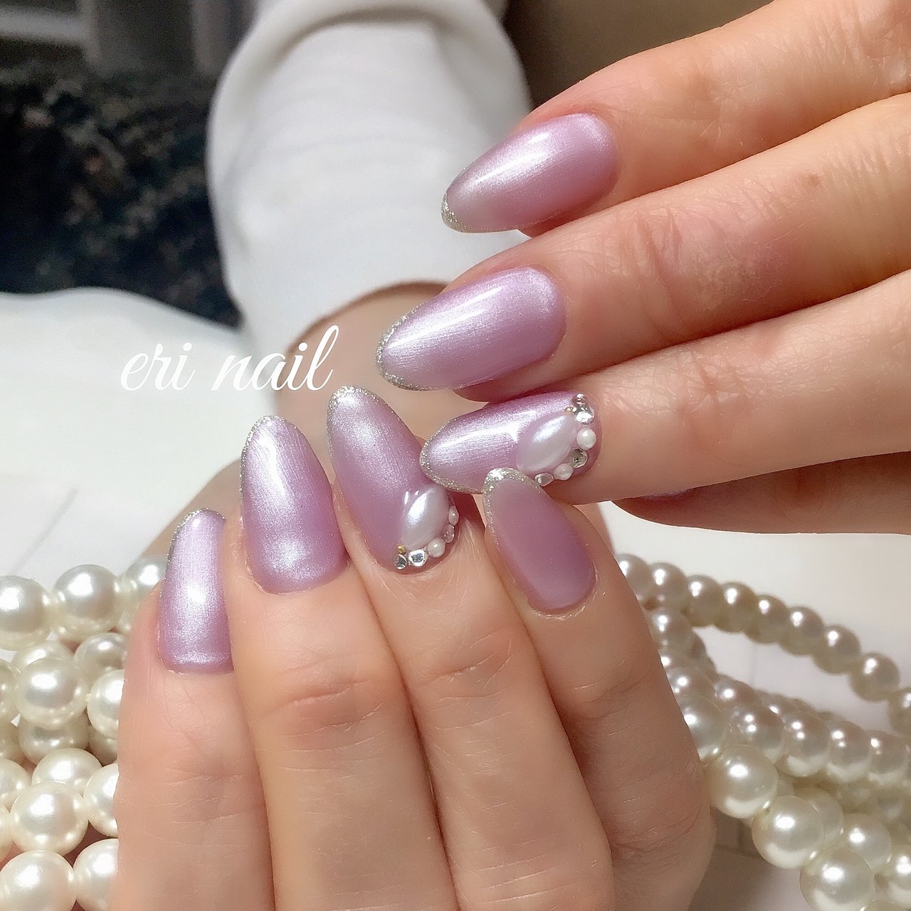 オールシーズン ハンド パープル ジェルネイル お客様 名古屋市天白区 自宅ネイルサロン Eri Nailのネイルデザイン No ネイルブック