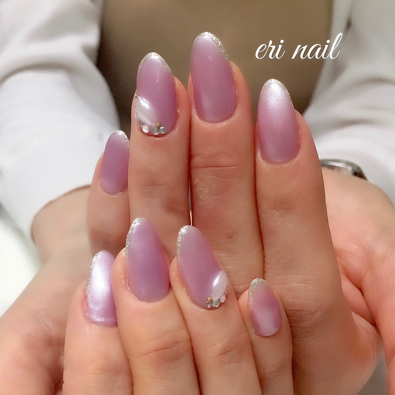 オールシーズン ハンド パープル ジェルネイル お客様 名古屋市天白区 自宅ネイルサロン Eri Nailのネイルデザイン No ネイルブック